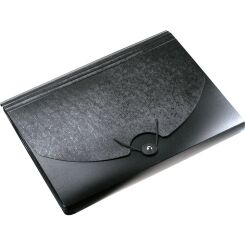 Teczka segregująca z gumką A4 czarna